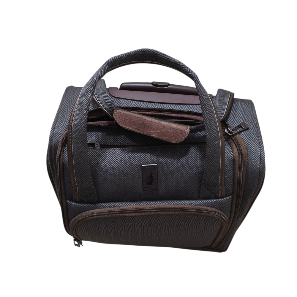 London Fog Black and Brown Men's Travel Bag